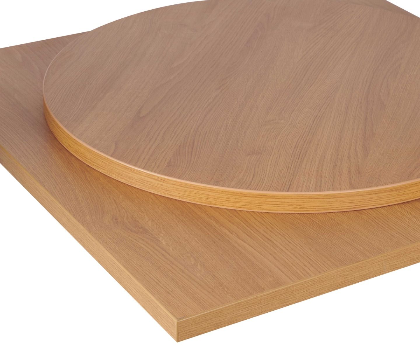 Lancaster Oak Effect Laminate Restaurant Table Top - 25mm